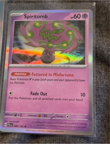 2023 Pokemon TCG Paldea Evolved #089 Spiritomb — front