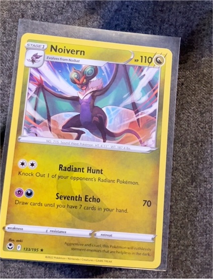 2022 Pokemon Sword & Shield Silver Tempest #133 Noivern — front