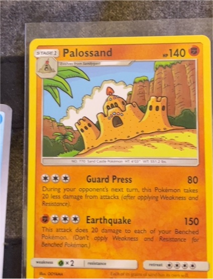 2019 Pokémon Sun & Moon Cosmic Eclipse #127 Palossand — front