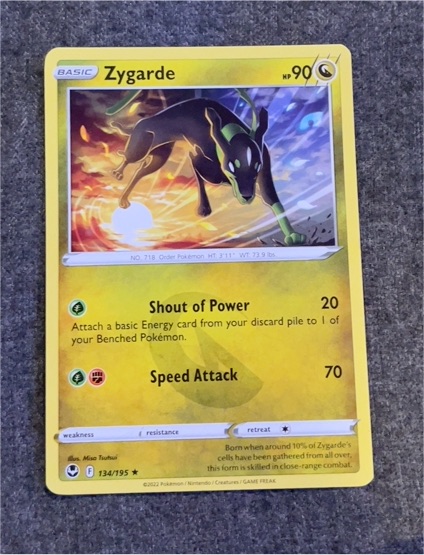 2022 Pokémon Sword & Shield Silver Tempest #134 Zygarde — front