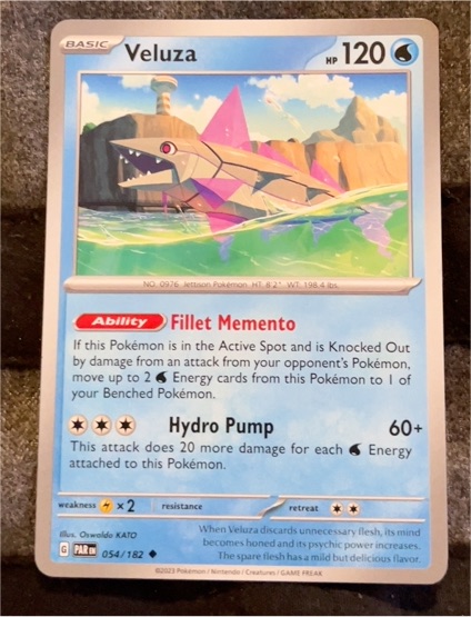 2023 Pokemon SV04: Paradox Rift #054 Veluza — front