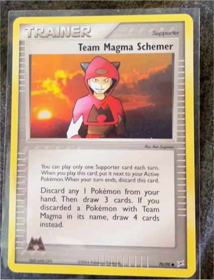 2004 Pokémon EX Team Magma vs Team Aqua #70 Team Magma Schemer — front