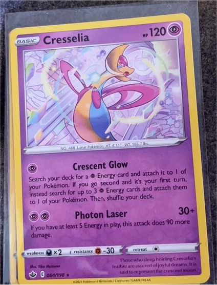 2021 Pokémon Chilling Reign #064 Cresselia — front