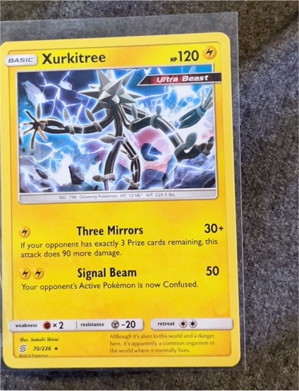 2019 Pokémon Unified Minds #70 Xurkitree — front