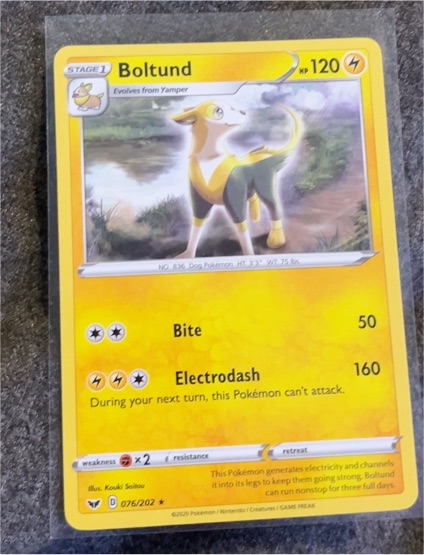 2020 Pokémon Sword & Shield #076 Boltund — front