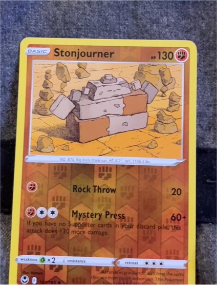 2022 Pokemon Silver Tempest #101 Stonjourner — front