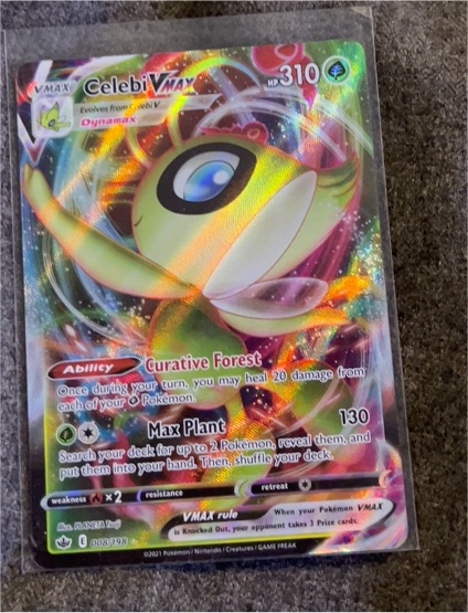 2021 Pokemon Chilling Reign #008 Celebi VMAX — front