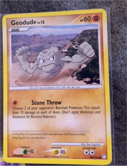 2007 Pokémon Mysterious Treasures #84 Geodude — front