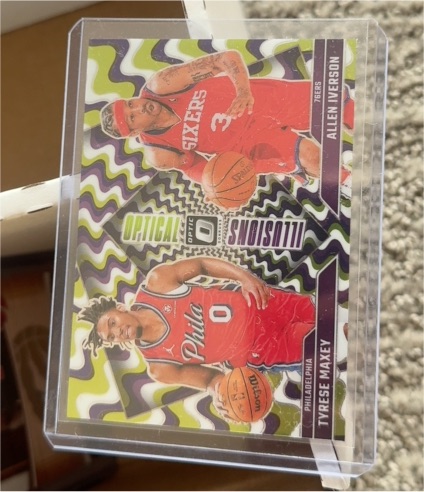2024-25 Donruss Optic #3 Allen Iverson / Tyrese Maxey Optical Illusions — front