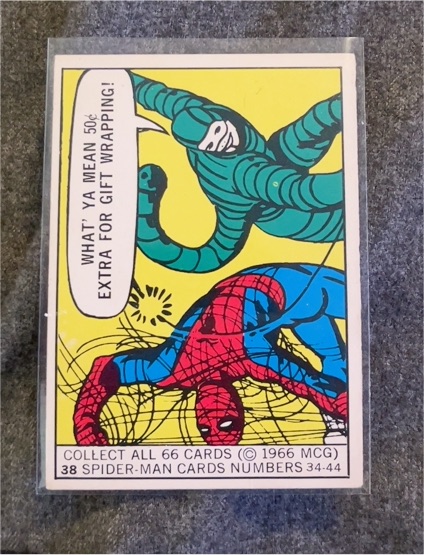 1966 Donruss Marvel Super Heroes #38 Spider-Man — front