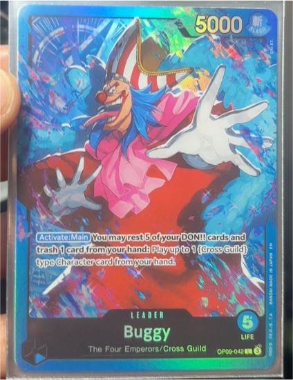 One Piece Card Game OP09-042 Buggy Leader — front