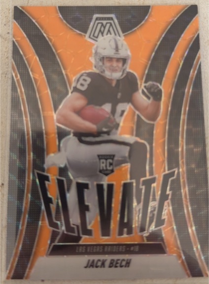 2025 Panini Mosaic #11 Jack Bech Elevate Orange Fluorescent — front