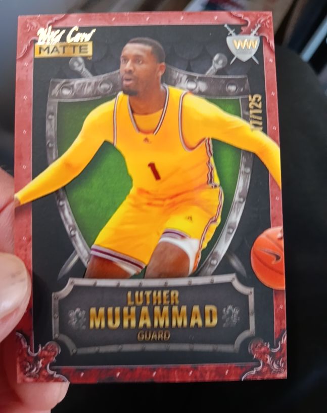 2022 Wild Card Matte Weekend Warrior #WW-25 Luther Muhammad — front