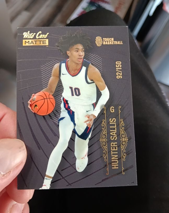 2022 Wild Card Matte #MB-26 Hunter Sallis — front