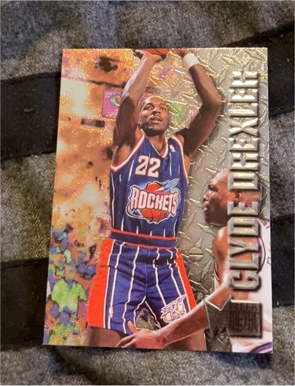 1996-97 Fleer Metal #36 Clyde Drexler Houston Rockets — front