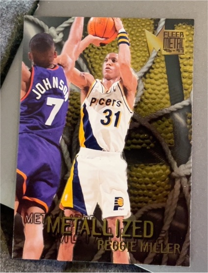 1996-97 Fleer Metal #129 Reggie Miller — front