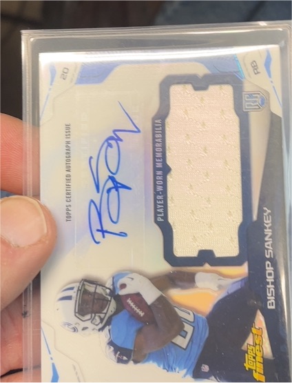 2014 Topps Finest #AJR-BS Bishop Sankey Rookie Patch Auto — front