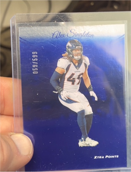 2024 Panini Prestige #90 Alex Singleton Xtra Points Blue /599 — front