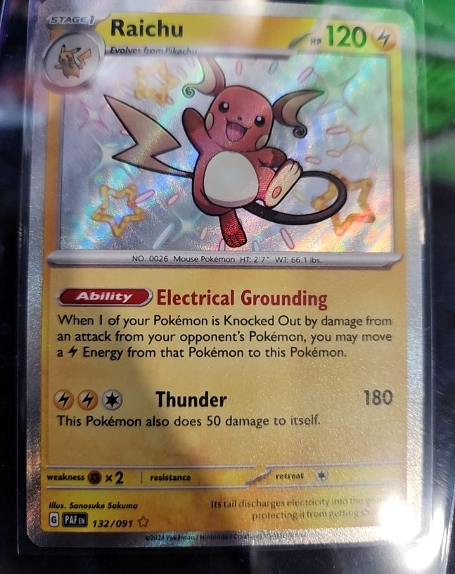 2024 Pokémon Paldean Fates #132 Raichu — front