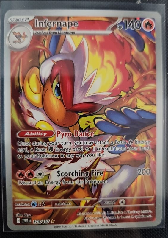 2024 Pokemon SV06: Twilight Masquerade #173/167 Infernape Illustration Rare — front