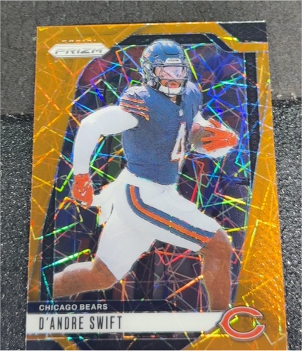 2024 Panini Prizm Orange Lazer #47 D'Andre Swift — front