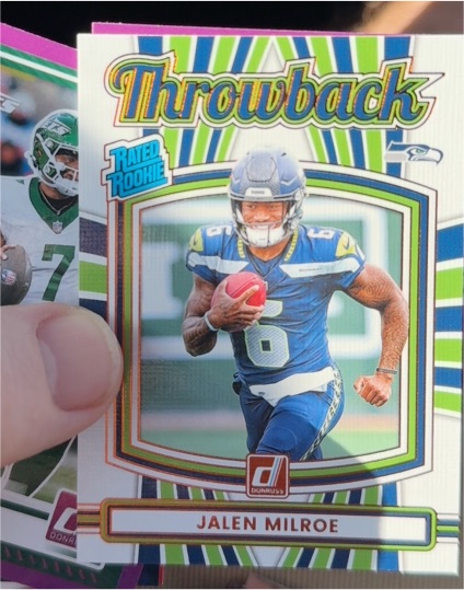 2025 Panini Donruss #18 Jalen Milroe Throwback Rated Rookie — front