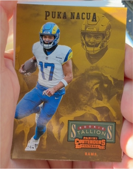 2023 Panini Contenders #19 Puka Nacua Rookie Stallions — front