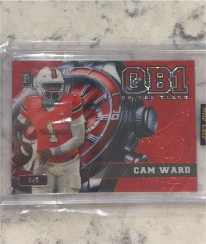 2024 Wild Card QB1 On The Clock #3/8 Cam Ward — front