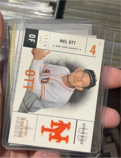 2001 Upper Deck Legends of New York #40 Mel Ott — front