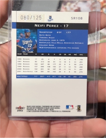 2002 Fleer #SR108 Neifi Perez — front