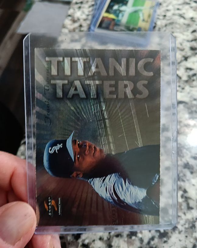 1997 Score Titanic Taters #5 Frank Thomas — front