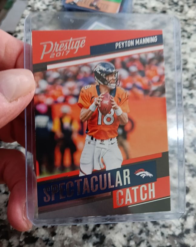 2017 Panini Prestige Peyton Manning Spectacular Catch — front