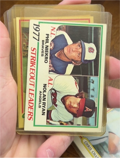 1978 Topps #206 1977 Strikeout Leaders Nolan Ryan / Phil Niekro — front