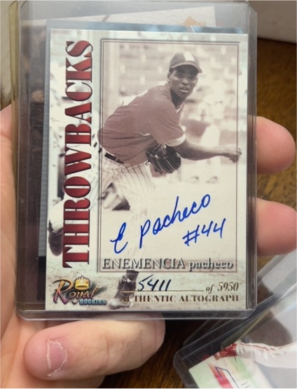 2001 Royal Rookies Throwbacks #27 Enemencio Pacheco — front