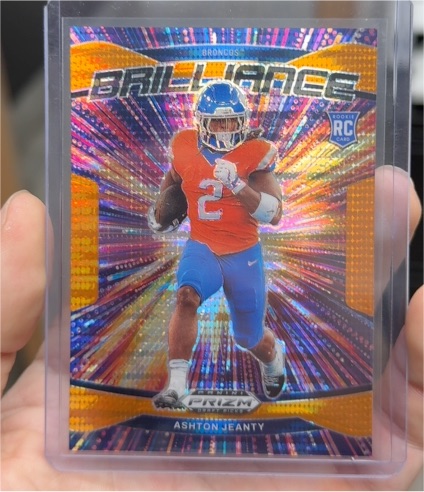 2025 Panini Prizm Draft Picks #RC Ashton Jeanty Brilliance Orange Pulsar — front