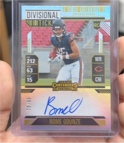 2024 Panini Contenders Divisional Ticket #212 Rome Odunze — front