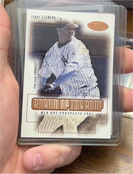 2003 Fleer Hot Prospects Cream of the Crop #CC Roger Clemens — front