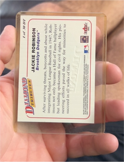 1993 Fleer Diamond Tributes #1 of 30 DT Jackie Robinson — front