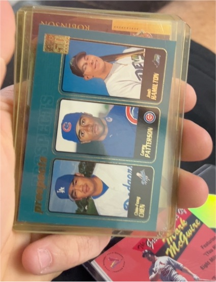 2001 Topps #362 Prospects Josh Hamilton, Corey Patterson, Chin-Feng Chen — front
