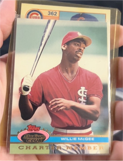 1991 Topps Stadium Club Charter Member #NNO Willie McGee — front