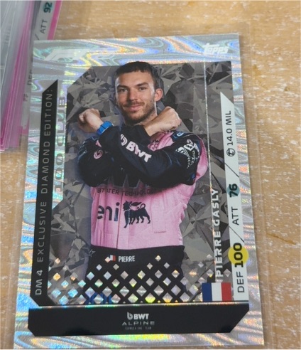 2025 Topps Turbo Attax Exclusive Diamond Edition #DM4 Pierre Gasly — front