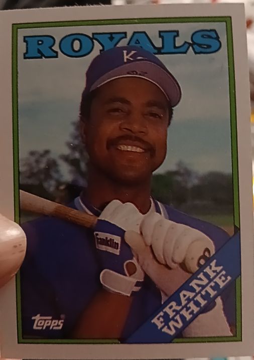 1988 Topps #595 Frank White — front