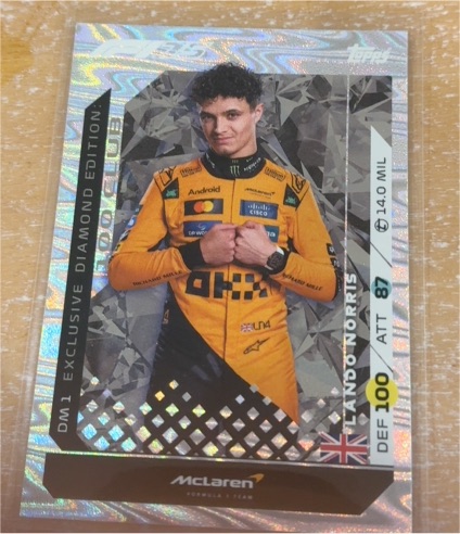 2025 Topps Turbo Attax Exclusive Diamond Edition #DM1 Lando Norris — front