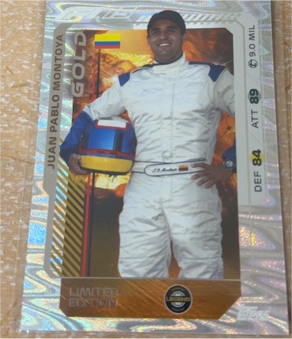 2025 Topps F1 Turbo Attax Limited Edition Juan Pablo Montoya Gold — front