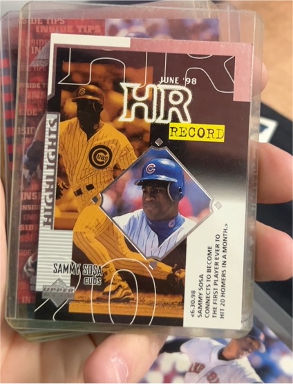 1998 Upper Deck #255 Sammy Sosa HR Record Highlights — front