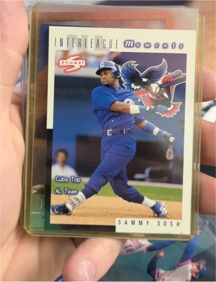 1997 Score Interleague Moments #260 Sammy Sosa — front