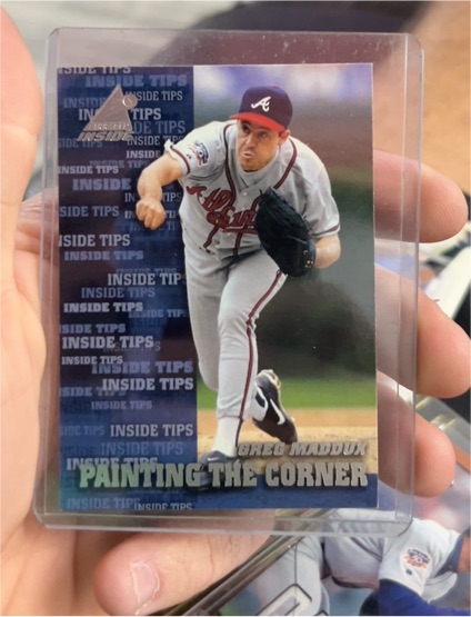 1998 Pinnacle Inside #142 Greg Maddux Inside Tips - Painting the Corner — front