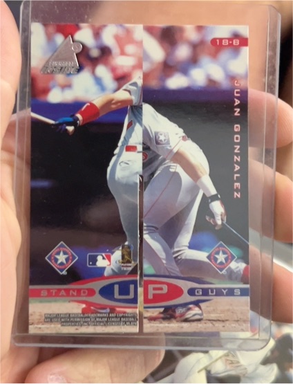 1998 Pinnacle Inside Stand Up Guys #18-B Juan Gonzalez — front