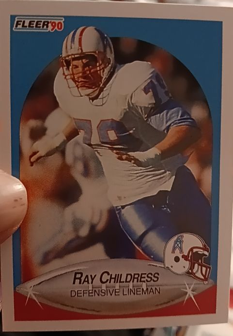 1990 Fleer #126 Ray Childress Houston Oilers — front