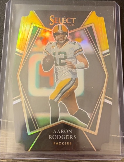 2021 Panini Select Premier Level Silver Die-Cut #114 Aaron Rodgers — front